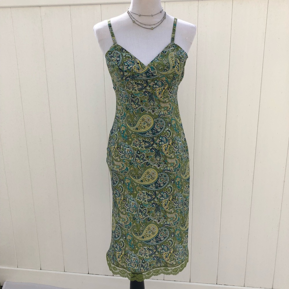Express Paisley Spaghetti Straps Dress Size 1/2